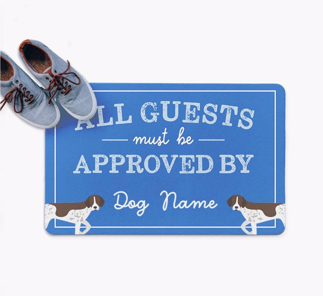 All Guests Must Be Approved By: Personalized {breedFullName} Doormat